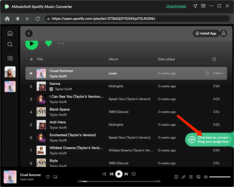 Add Spotify Music To AMusicSoft