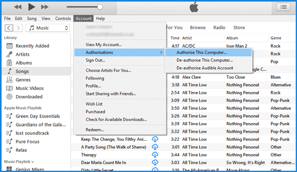 Autoriser iTunes à réparer le partage à domicile iTunes ne fonctionne pas