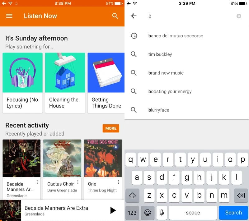 Google Play Muziek op iPhone