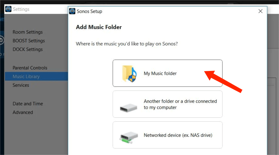Sonos Add My Music