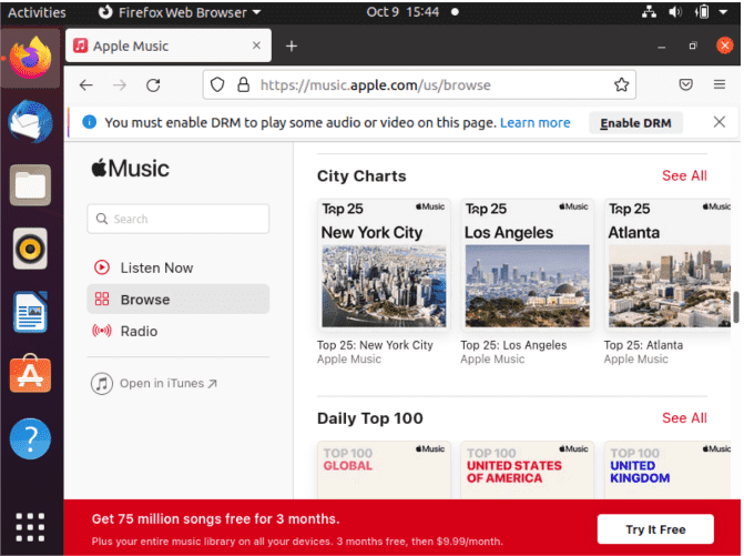 Play Apple Music On Linux Browser