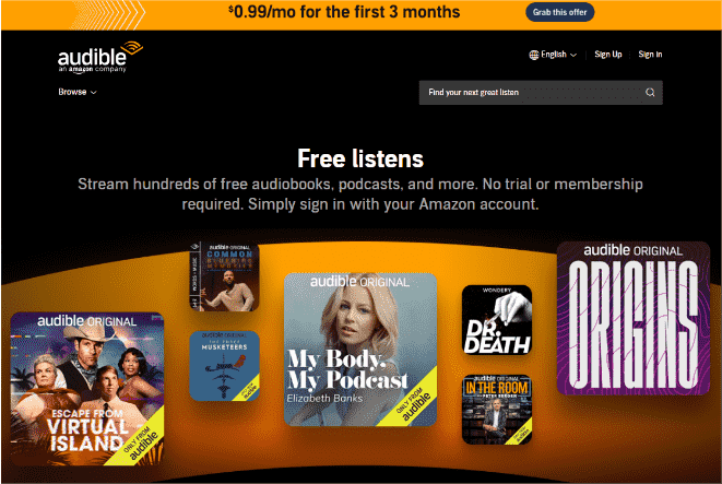 Livros Audible Grátis FreeListens