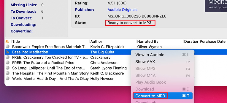 Converteer AAX via OpenAudible