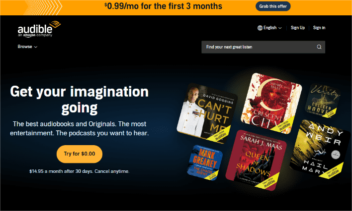 Sign Up For Audible Free Trial