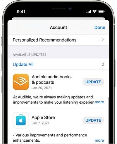 Zaktualizuj aplikację Audible na Androida i iOS