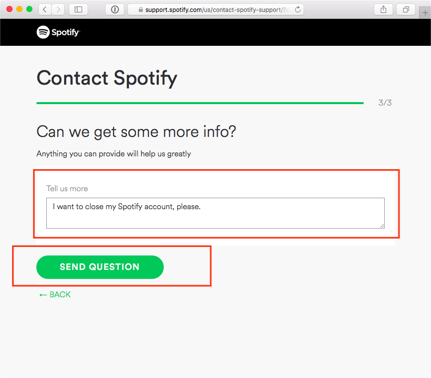 Skontaktuj się ze Spotify Wyślij pytanie