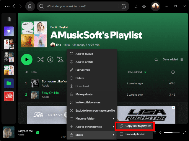 AMusicsoft Spotify-Playlist kopieren