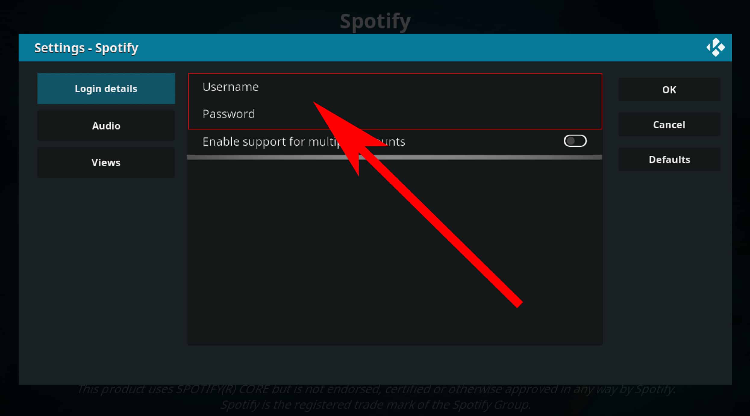 Spielen Sie Spotify auf Kodi