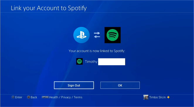 Link Spotify Account To PS4
