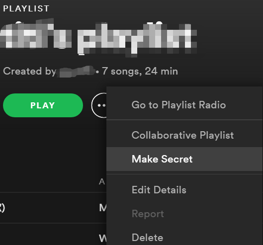 Wykop kogoś z mojej listy odtwarzania Spotify