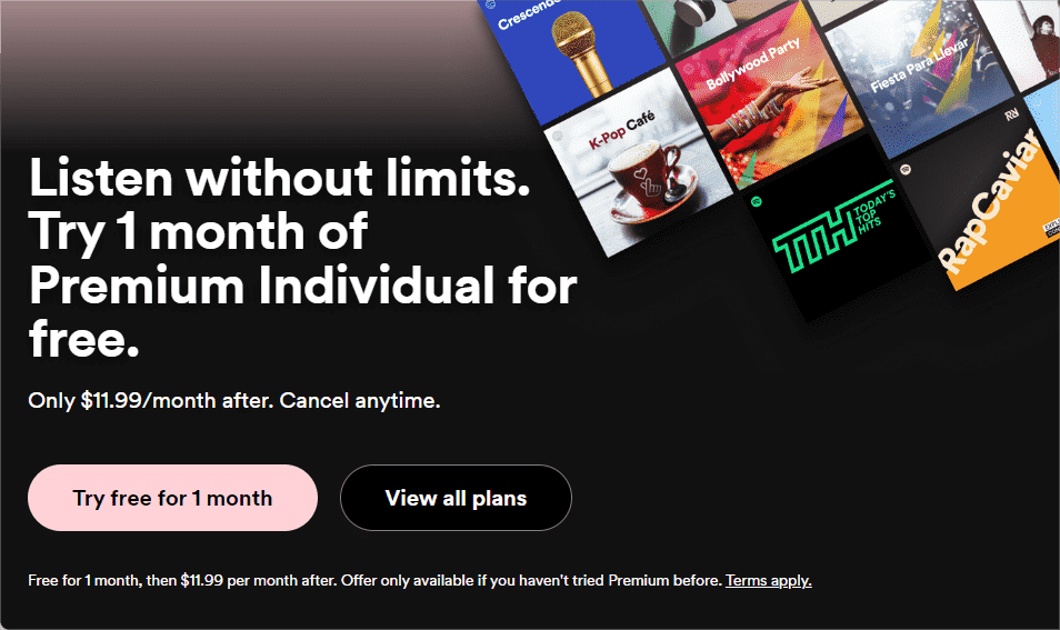Spotify Premium-Einzeltarif