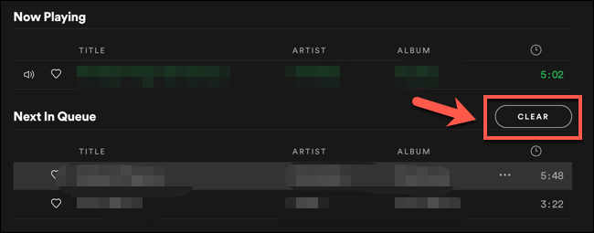 Spotify Clear Queue على جهاز كمبيوتر يعمل بنظام Windows / Mac