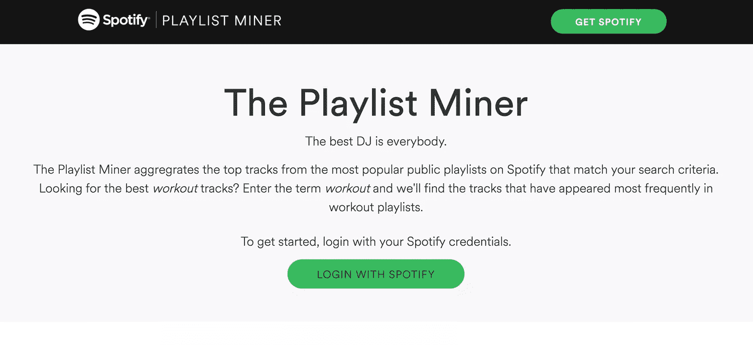 Playlists basées sur l'humeur The Playlist Miner