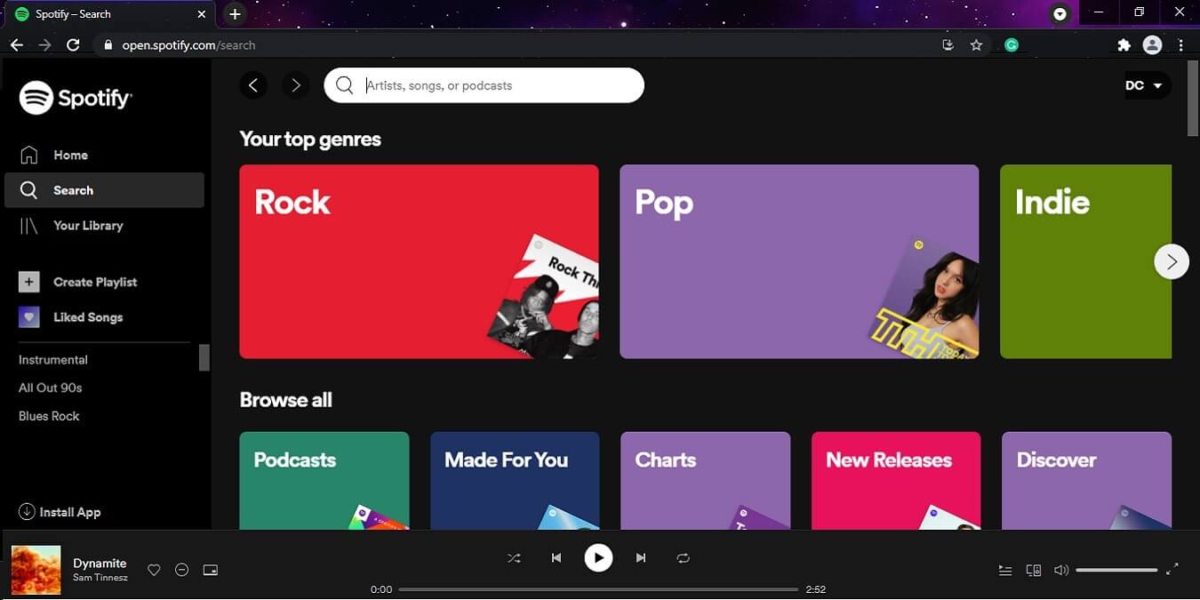 Contenido disponible premium de Spotify