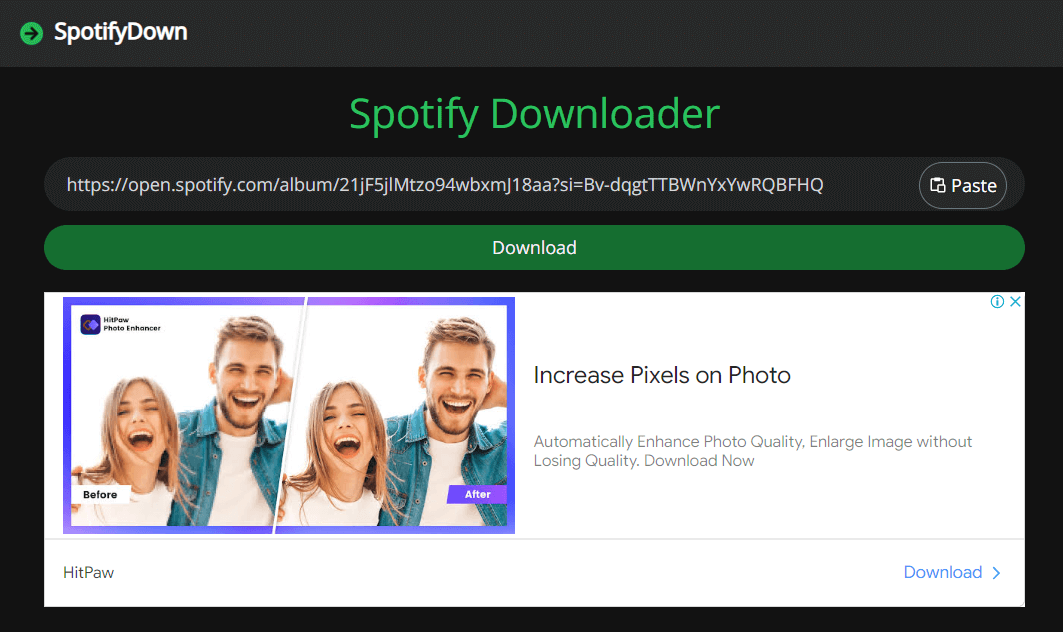 SpotifyDown Descargar el álbum de Spotify