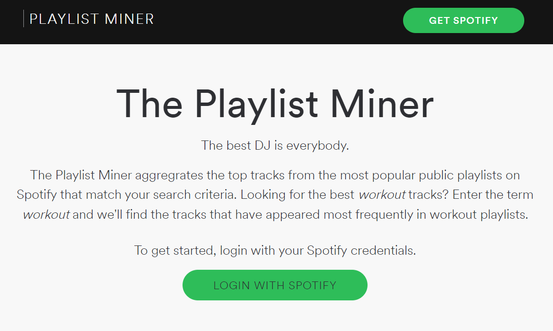 The Playlist Miner