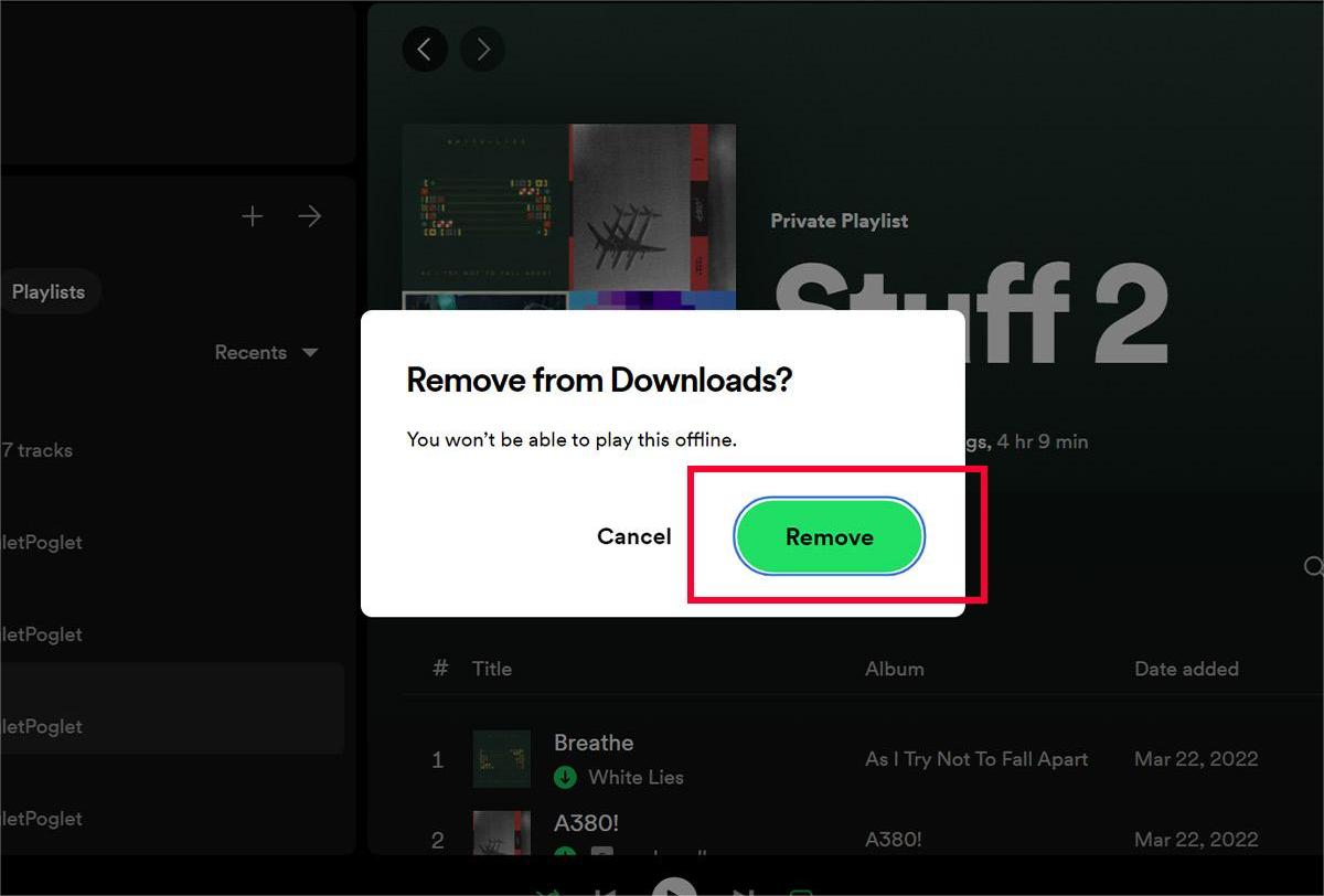 Undownload Songs On Spotify For Desktop