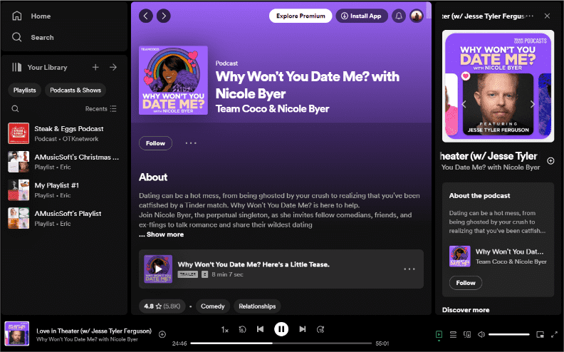 Nicole Byer Spotify 팟캐스트